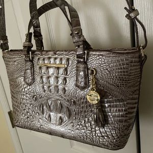 Brahmin taupe color, crossbody purse